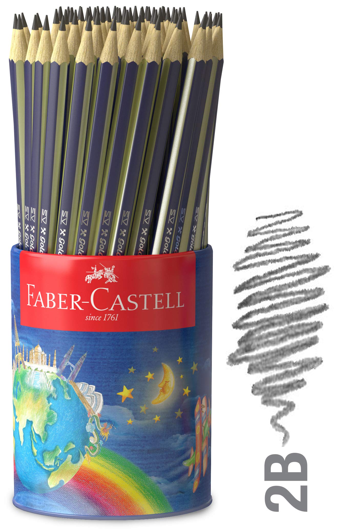 FABER - CASTELL PENCIL LEAD FABER - CASTELL GOLDFABER GRAPHITE 2B TIN CUP PK72 ( EACH )