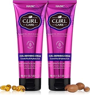 Hair Cream - Curl Care Defining Cream 2 Piece Bundle, vegan, cruelty-free, color safe, free from gluten, sulfates, and parabens