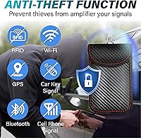 Vista 5 de BFXM Faraday - 2 bolsas para llaves de automóvil, bolsa de bloqueo de señal RFID, protector antirrobo, funda bloqueadora de señal de teléfono