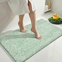 Vista 38 de Yimobra Alfombra de baño larga antideslizante, lavable, suave y absorbente, alfombra de baño de microfibra de doble tono con respaldo de goma