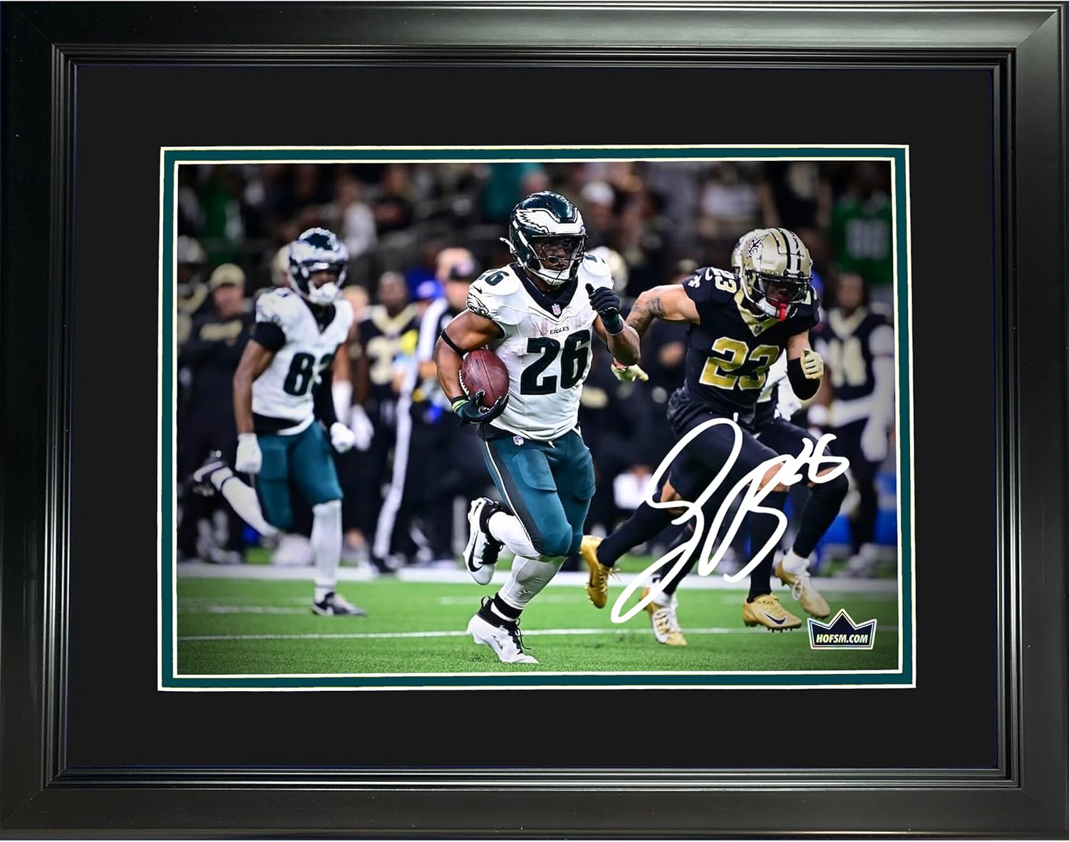 Framed Saquon Barkley Philadelphia Eagles Facsimile Laser