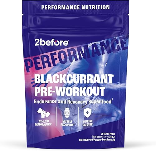 Blackcurrant I All Natural Vegan Pre Entrenamiento, con 120 mg de cafeína I Clean Energy, Resistencia, Recuperación I Pre Entrenamiento Mujeres y