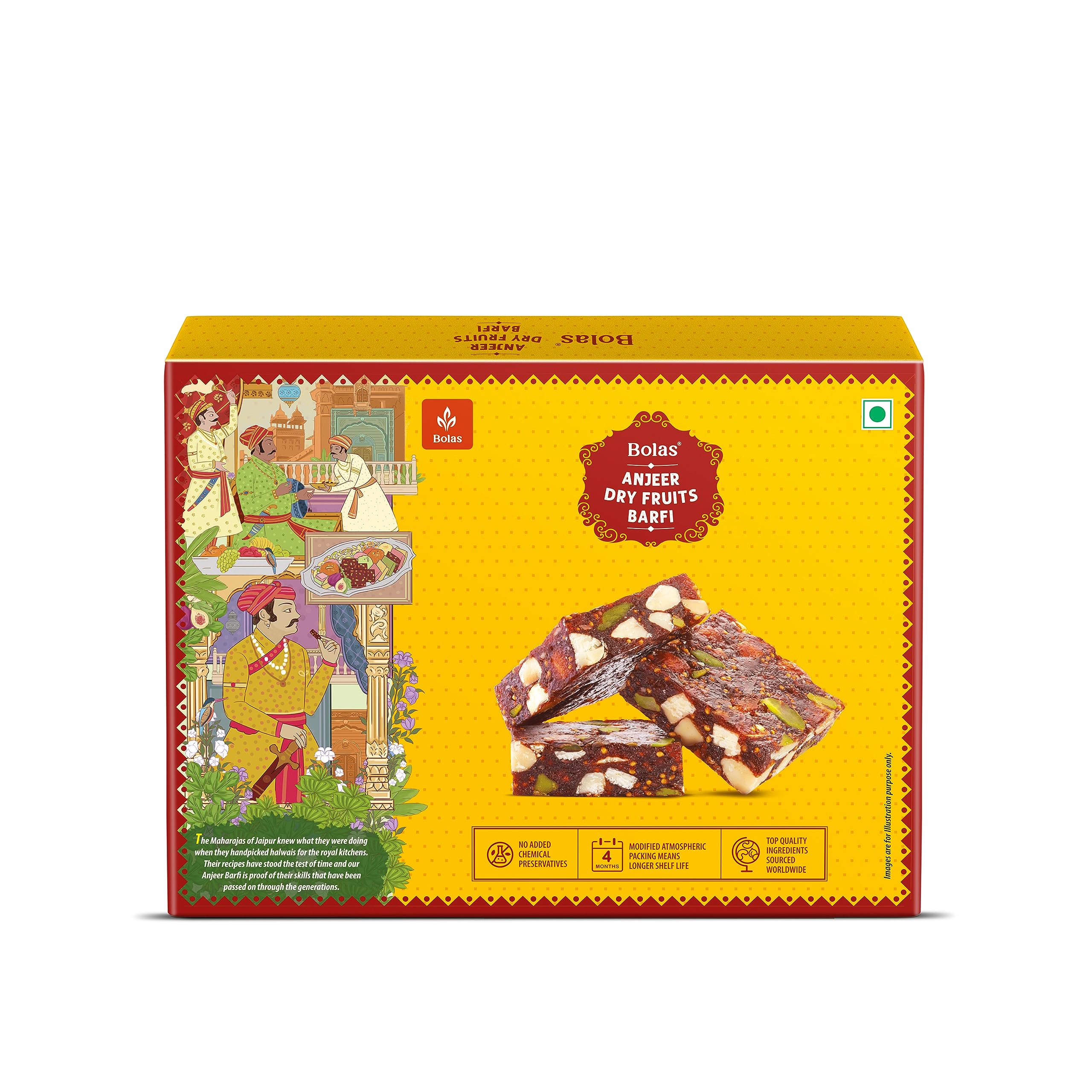 Bolas Anjeer Dry fruits Burfi 250g 2