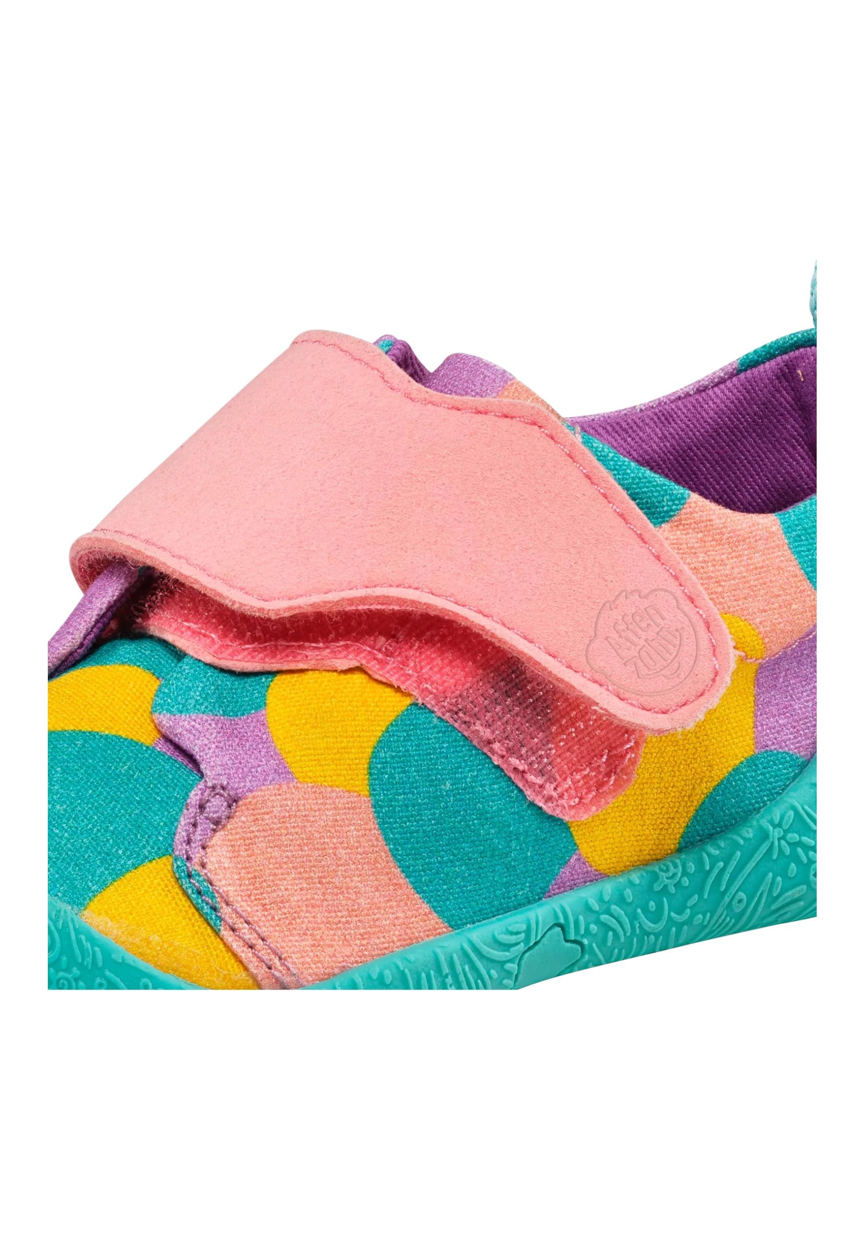 Affenzahn Scarpa Primi Passi Cotone Smally Antiscivolo, con Chiusura a Strappo, Flessibile, Leggero, Taglia 19-25