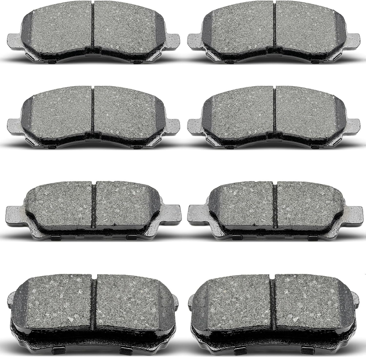 Ceramic Front Rear Brake Pad Set Compatible with Dodge Avenger, Jeep Compass Patriot, Chrysler 200,Chrysler Sebring,D866 D1037