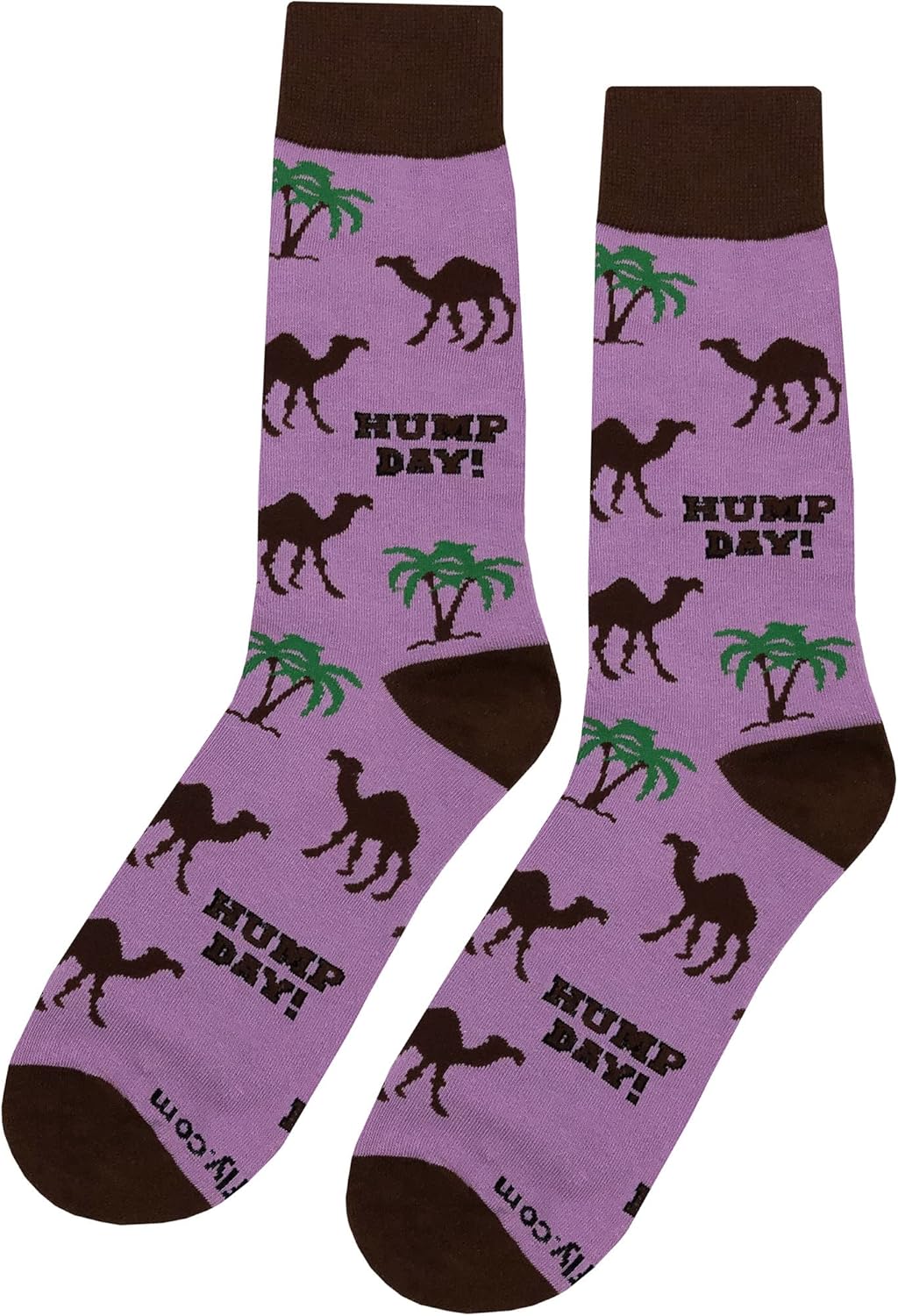 Hump Day Dress Socks Funny Novelty Crazy Fun Design Men Size 8-12 Cotton Casual Crew Colorful Funky Gift for Men