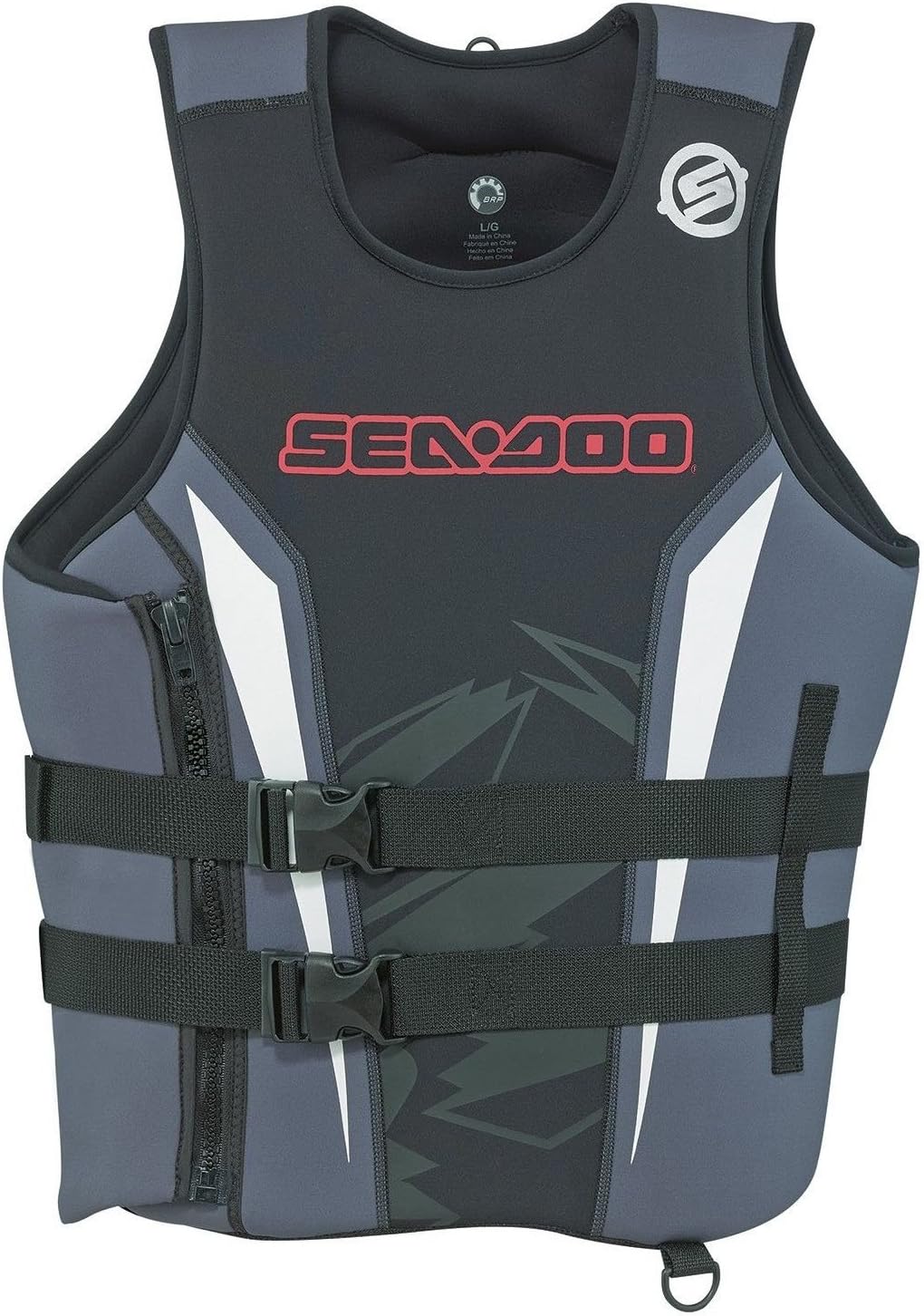 SeaDoo New OEM Men's Black/Grey Force Pullover Life Jacket