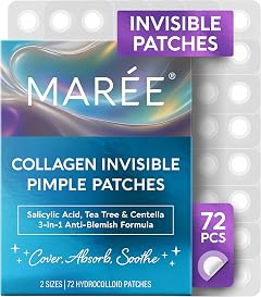 MAREE Invisible Pimple Patches - Clear Pimple Patches for Face - Hydrocolloid Acne Patches Anti Blemish - Zit Stickers for Face - Parches Para Acne - Pinple Zit Patches Pimple Stickers - 72 Dots