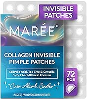 Vista 1 de MAREE Parches Invisibles para Espinillas - Parches Transparentes para Cara - Parches de Acné Hidrocoloides Anti Manchas - Adhesivos para Espinillas