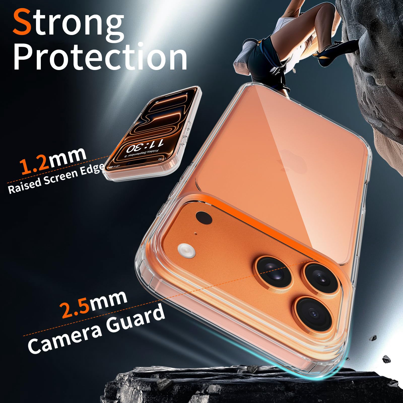DIZORO® Crystal Clear Compatible with iPhone 18 Pro / 17 Pro Case with Anti-Yellow Shockproof Transparent Cover — Amazon image 7