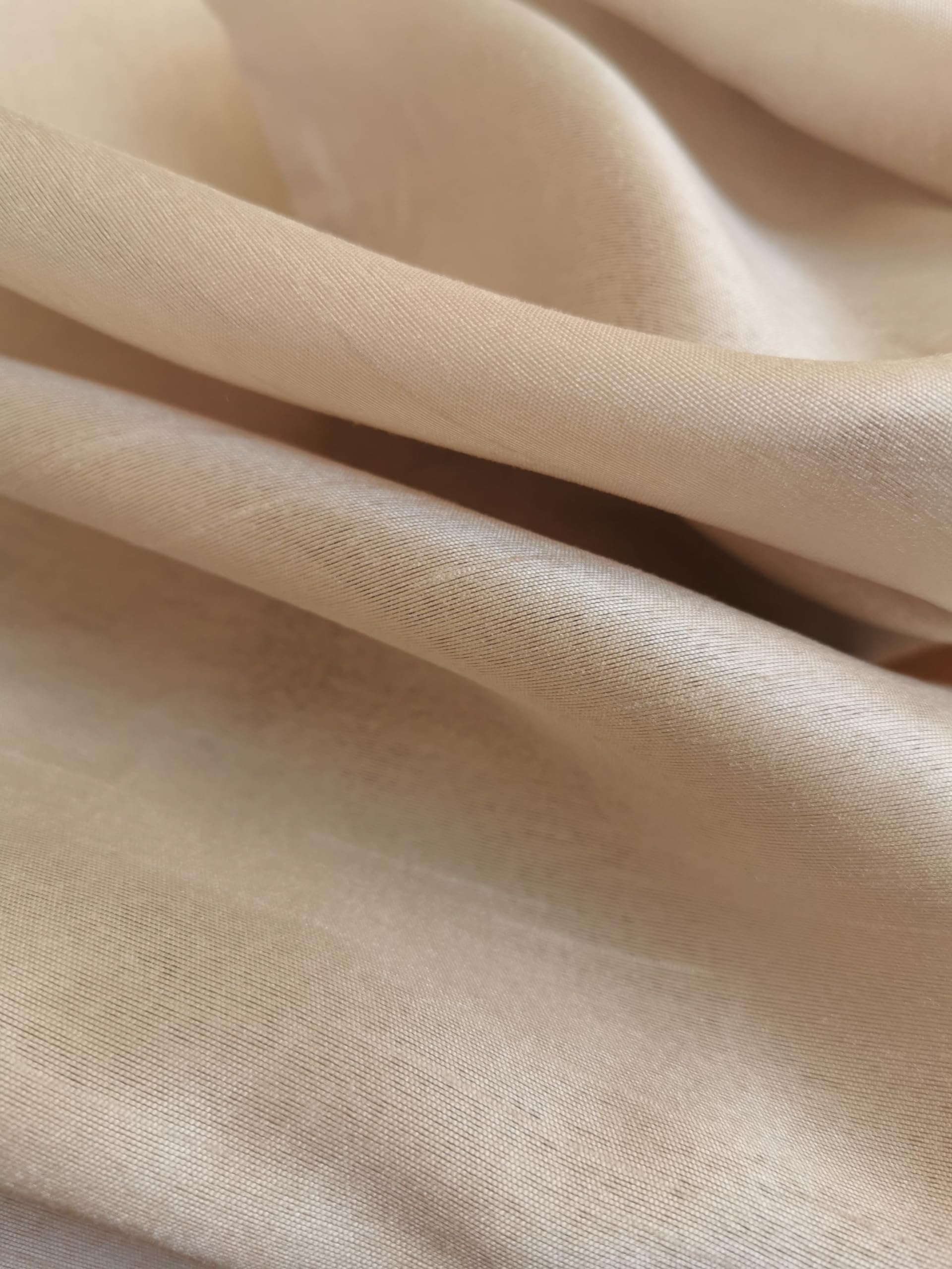 Atout Ciel Rideau uni en Taffetas à œillets 140x240cm prêt à Poser, Naturel