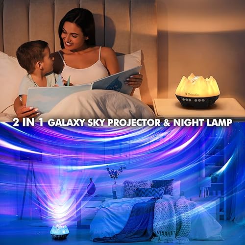 Miniatura 2 de Proyector de galaxia 2 en 1 20 y luz nocturna proyector de estrellas Seianders con 33 efectos de luz altavoz Bluetooth y proyector de luz de galaxia