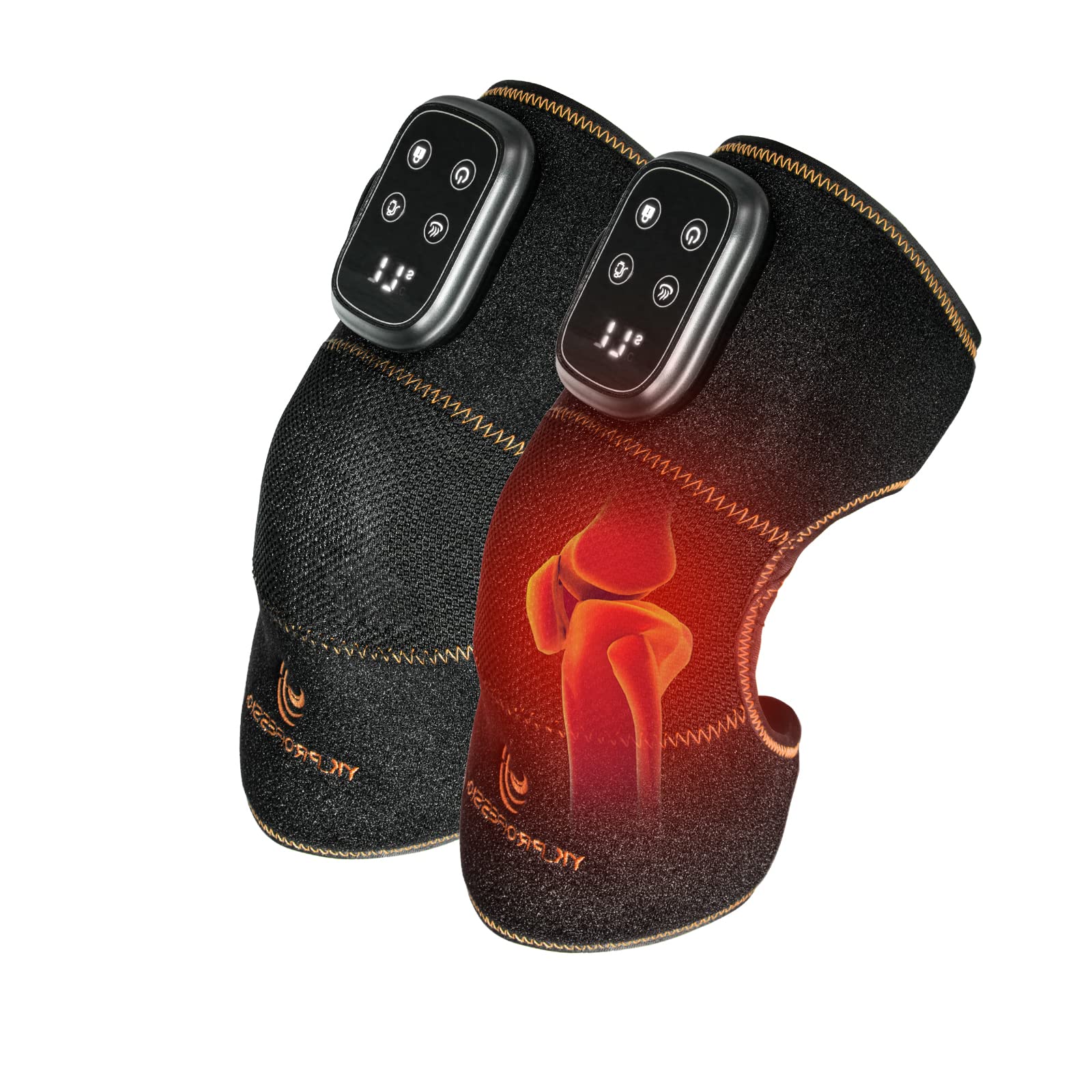 Schulter-Knie-Massagegerät, 2-Wege-Verwendung, Vibrationsmassage, Heizung, kabelloses Gerät, Elitzia ETKS921, 2 Stück, ein Set