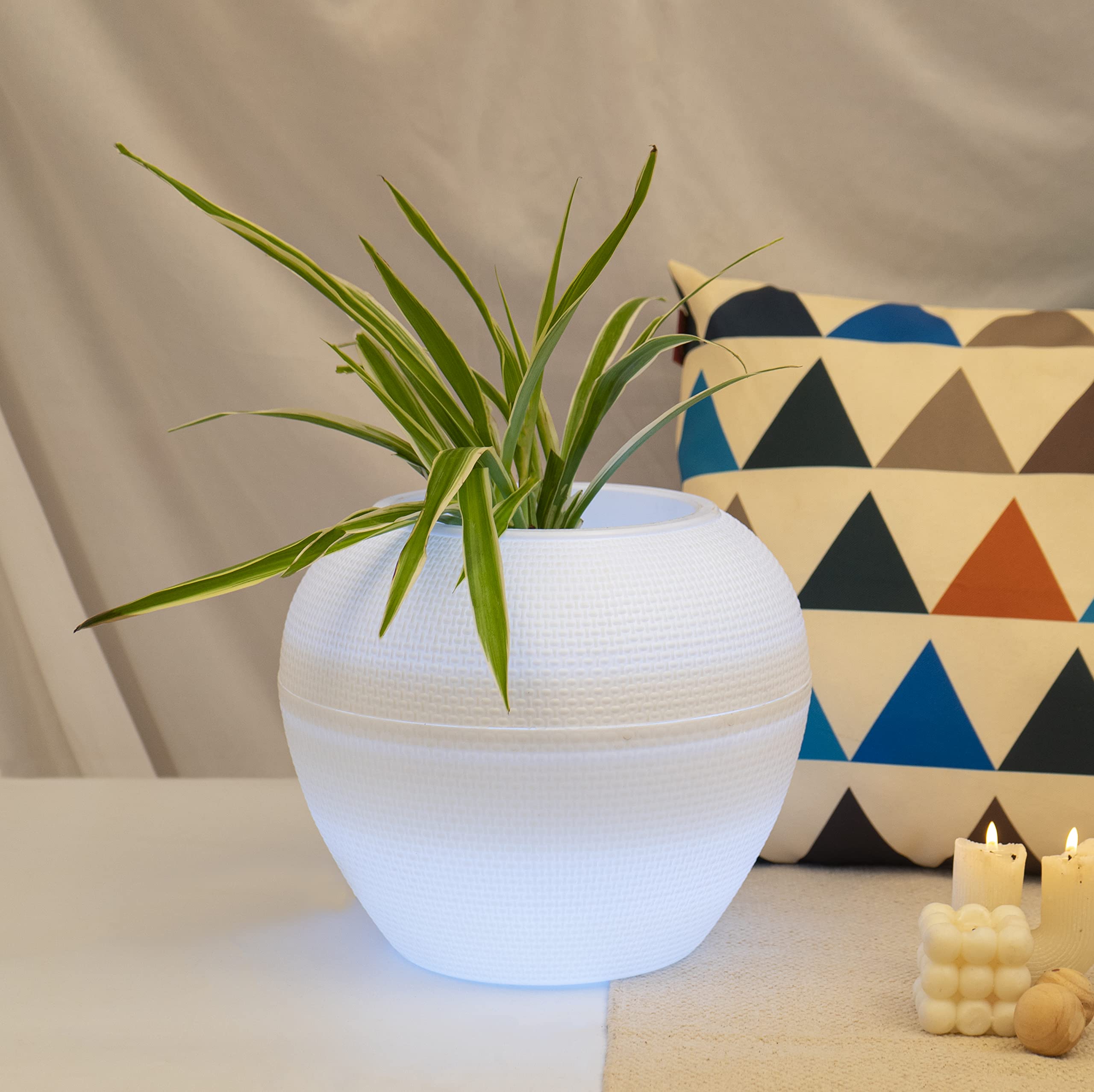 See full amazon price history chart for KYARI Illuminati Led Plastic Pots For Indoor Plants With Drainage Hole & Stand (Best Flower Pots & Planters For Home Decor, Living Room, Kitchen, Bedroom, Table Top, Office, Gifting, White, Pack of 1) KYARI Illuminati Led Plastic Pots For Indoor Plants With Drainage Hole & Stand (Best Flower Pots & Planters For Home Decor, Living Room, Kitchen, Bedroom, Table Top, Office, Gifting, White, Pack of 1) (B0BG7P2MQM) Amazon Price History, Amazon Price Tracker