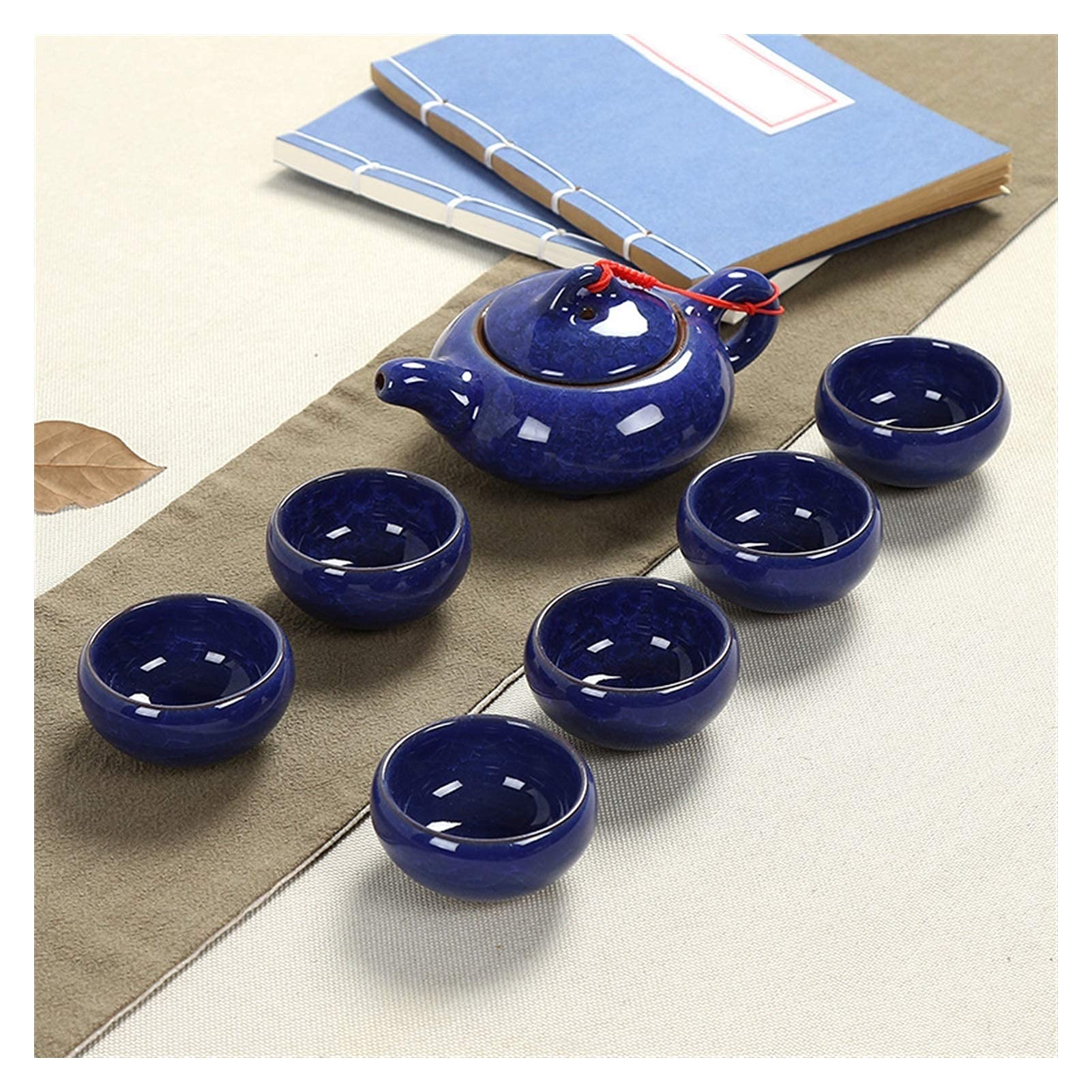 Zestawy do herbaty Zestaw do chińskiej herbaty Kung Fu Porcelanowy czajniczek Filiżanka Podróż do Chin Zestaw do herbaty Kung Fu Ceramiczna przenośna porcelana Kubek do glazury z pękniętym l