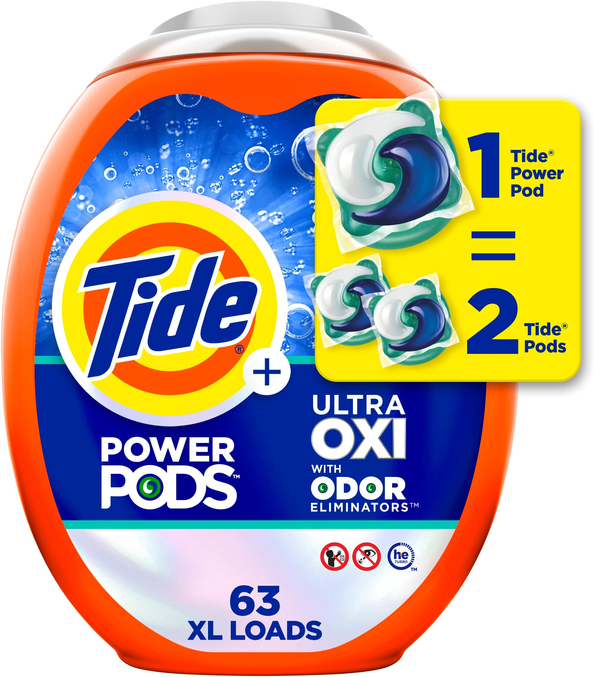 Tide PODS Free and Gentle, Laundry Detergent Soap PODS, HE, 96 Count Unscented and