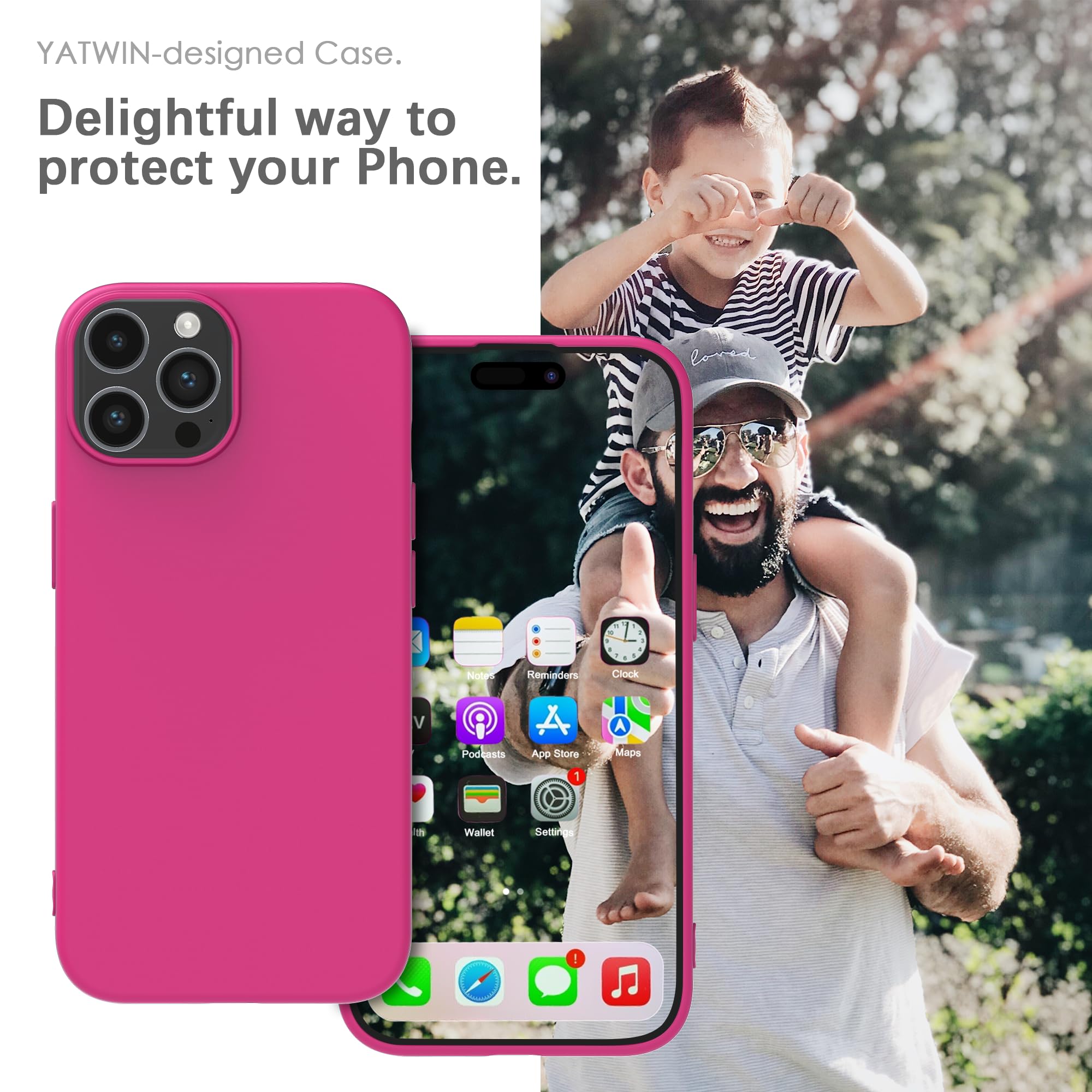 YATWIN Silicone Case for iPhone 11 Pro Max, Soft-Touch, Shockproof, DustProof - Image 2