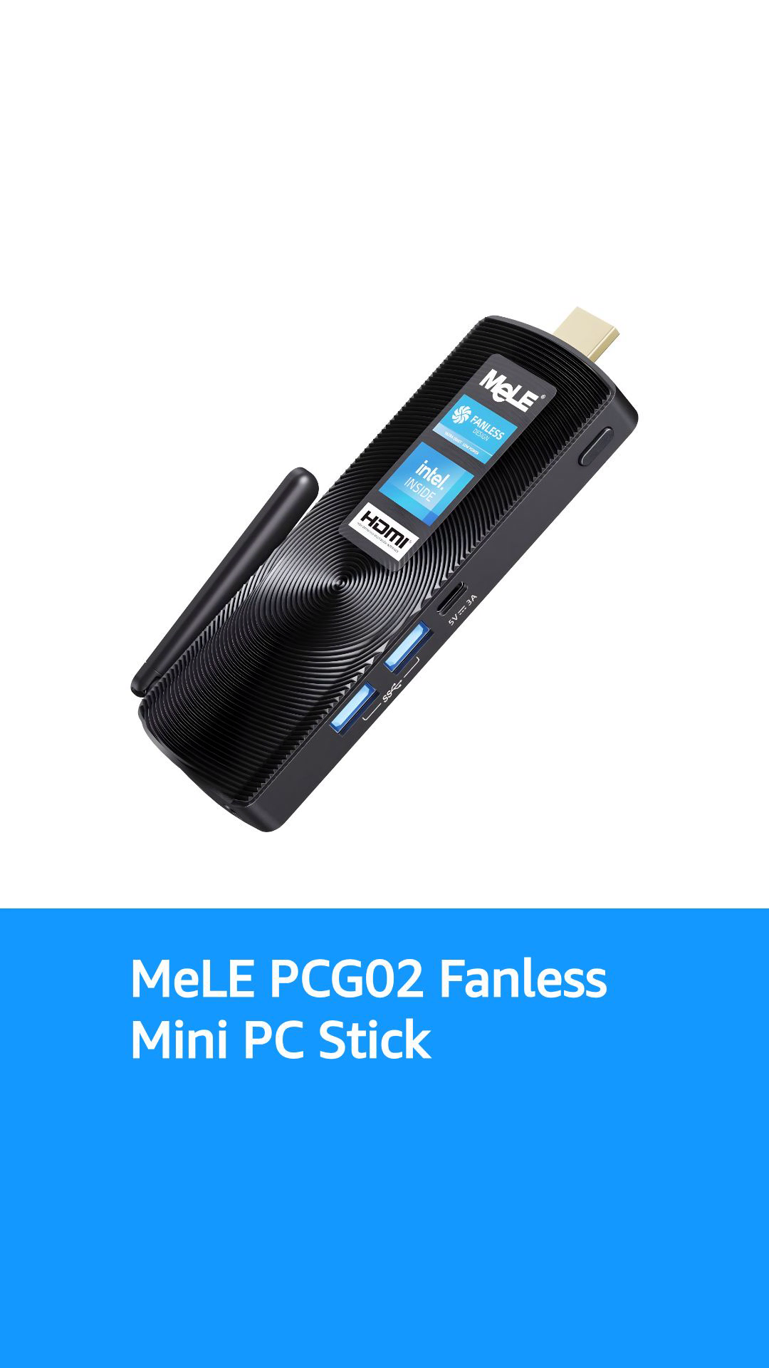 MeLE Fanless Mini PC Stick PCG02 Windows 11 Home N4000 4GB RAM