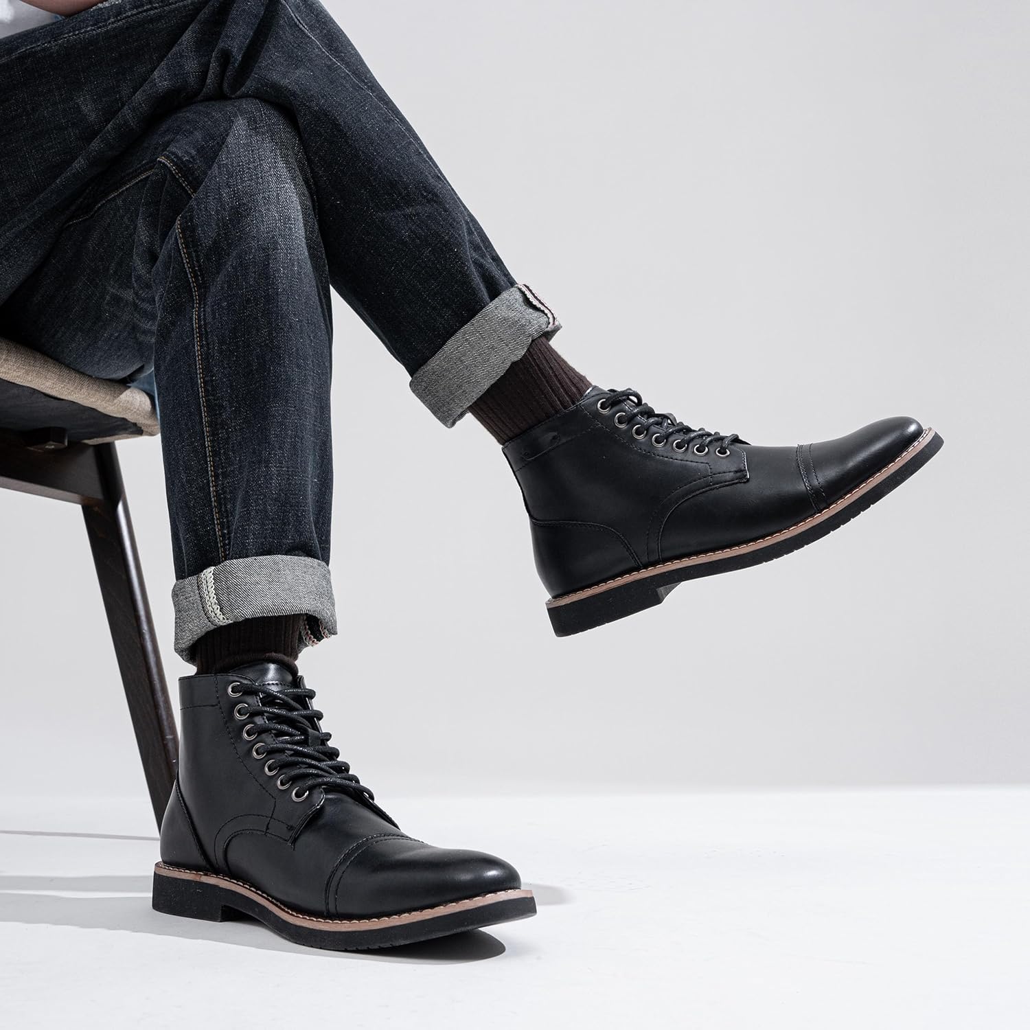 Vostey Men's Dress Boots Casual Chukka Boots for Men - Image 4