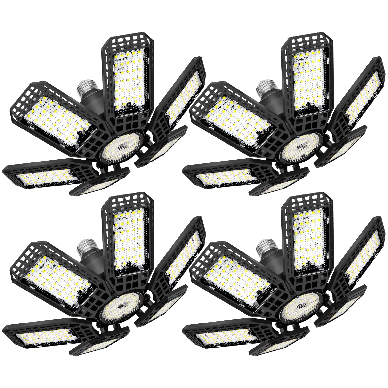 4 Pack Garage Light 200W 20000LM 6500K LED Shop Lights Garage Lights Ceiling LED with 6 1 Adjustable