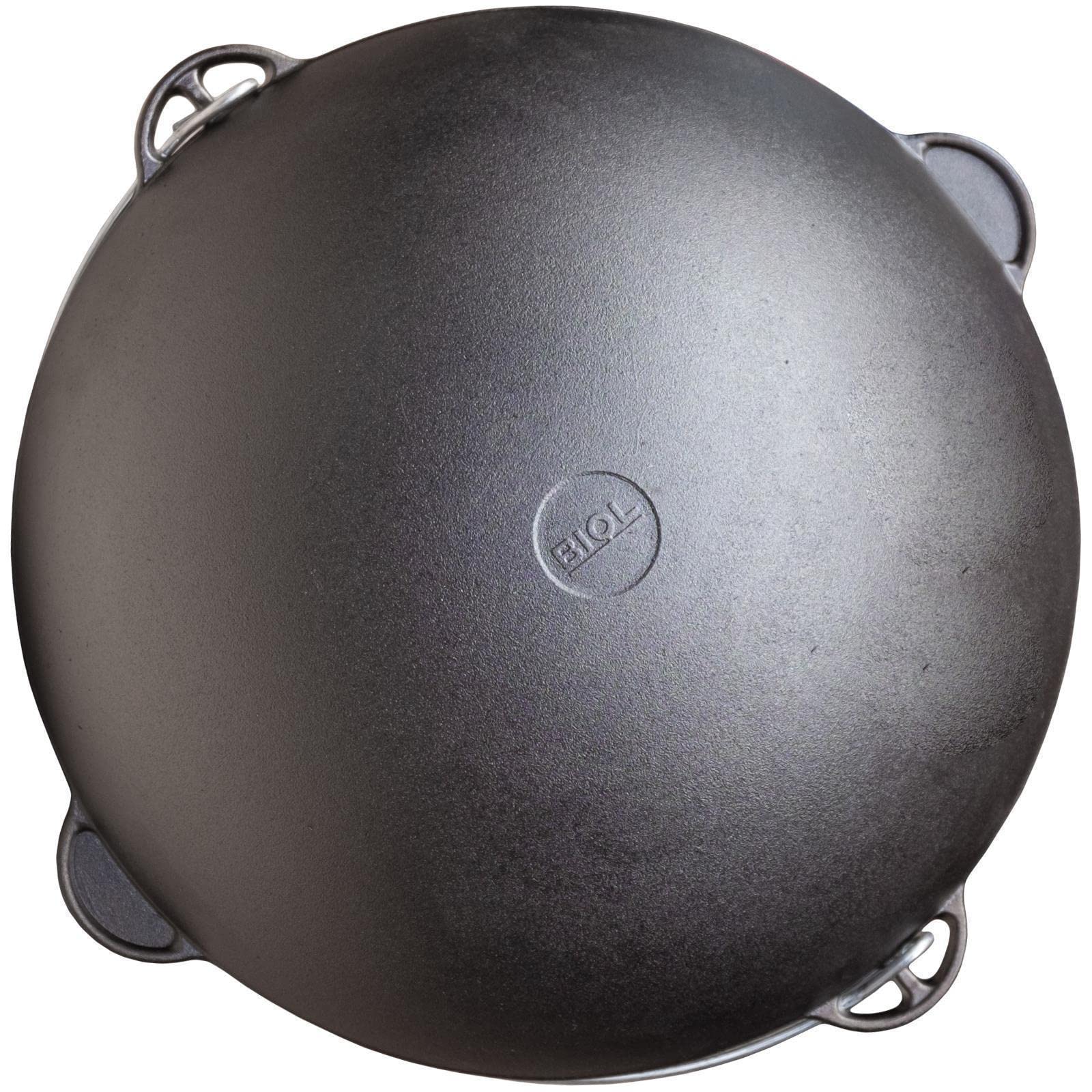 Schwenktopf 8L Camping Kazan aus Gusseisen Kasan Bräter Campingtopf Cast Iron Kessel Asia WOK Gulaschkessel