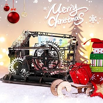 Amazon.com: OWNONE 1 3D Wooden Puzzle Marble Run with LED Lights