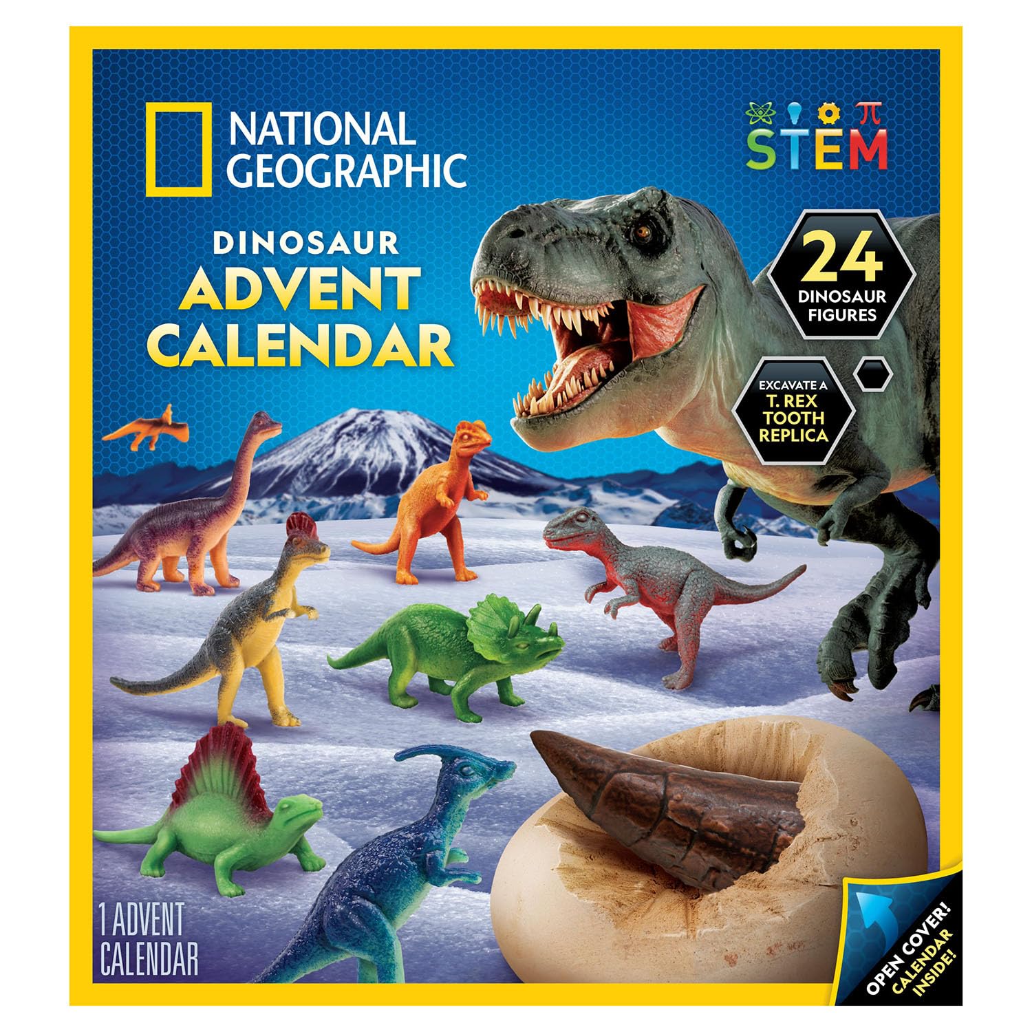 National Geographic Calendario de Adviento de dinosaurio de mármol azul