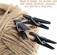 Vista 32 de BronaGrand 100pcs Mini Clear Plastic Utility Paper Clip, Clothespins Clip, Clothes Line Clips,Photo Clips