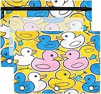 Vista 7 de Kcldeci Estuche para lápices para carpeta de 3 anillas, lindo y feliz juego de corgi galés de dibujos animados, paquete de 2 bolsas para lápices