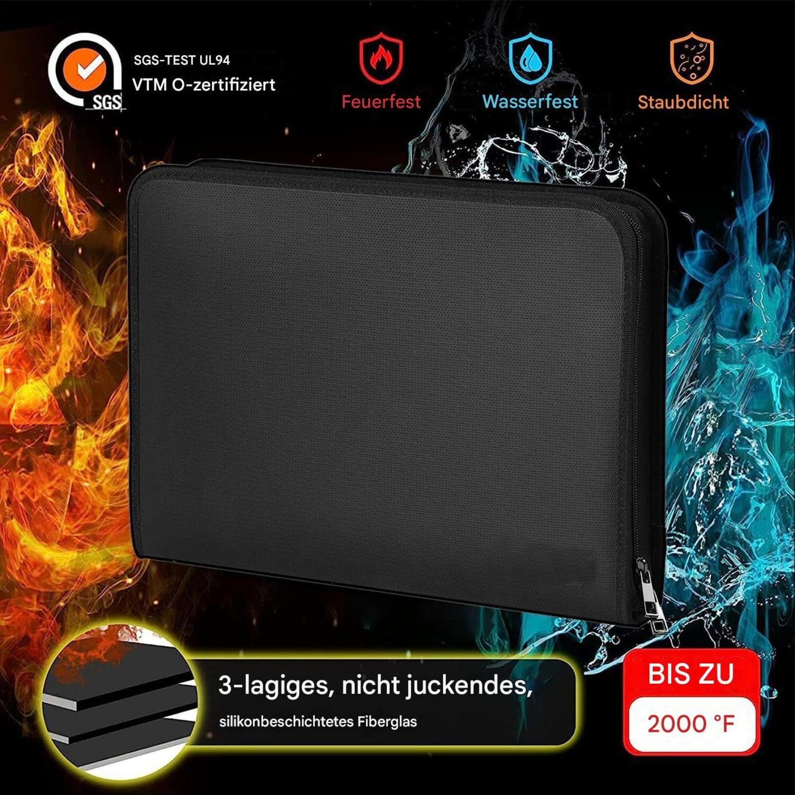 Organizer A Soffietto Classificatore Per Documenti Ignifugo, Impermeabile, | Organizer Documenti Impermeabile Adatto Per Uso Domestico, Scolastico, Universitario, In Aula U