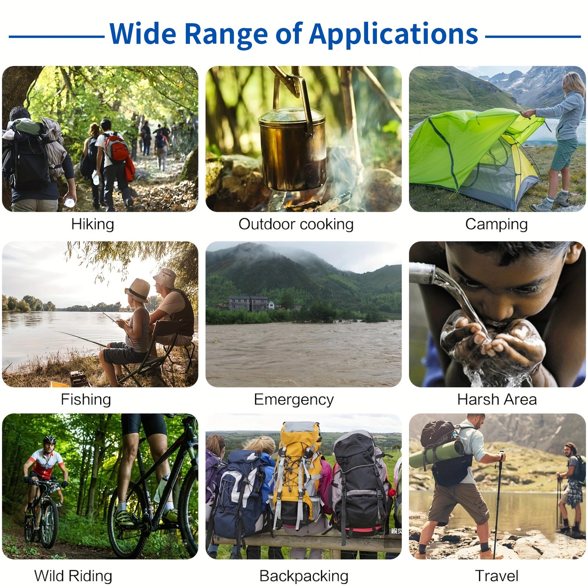 Pajita de filtro de agua personal, purificador de agua portátil de 4 etapas certificado NSF, sin BPA, equipo de supervivencia de filtración de agua de emergencia para senderismo, camping