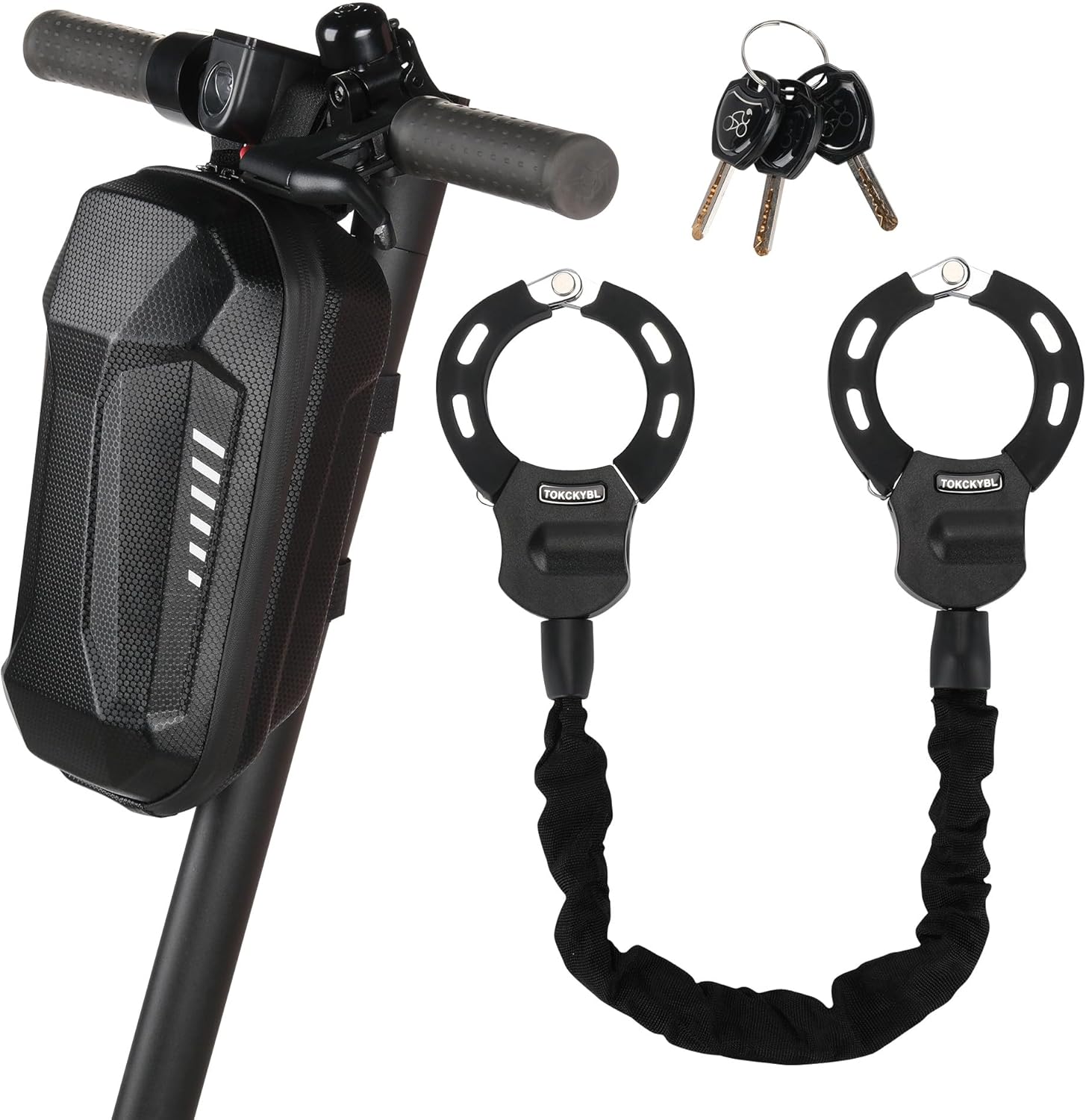 Heavy Duty Electric Scooter Lock with Scooter Bag - 6mm Anti-Theft Chain Lock