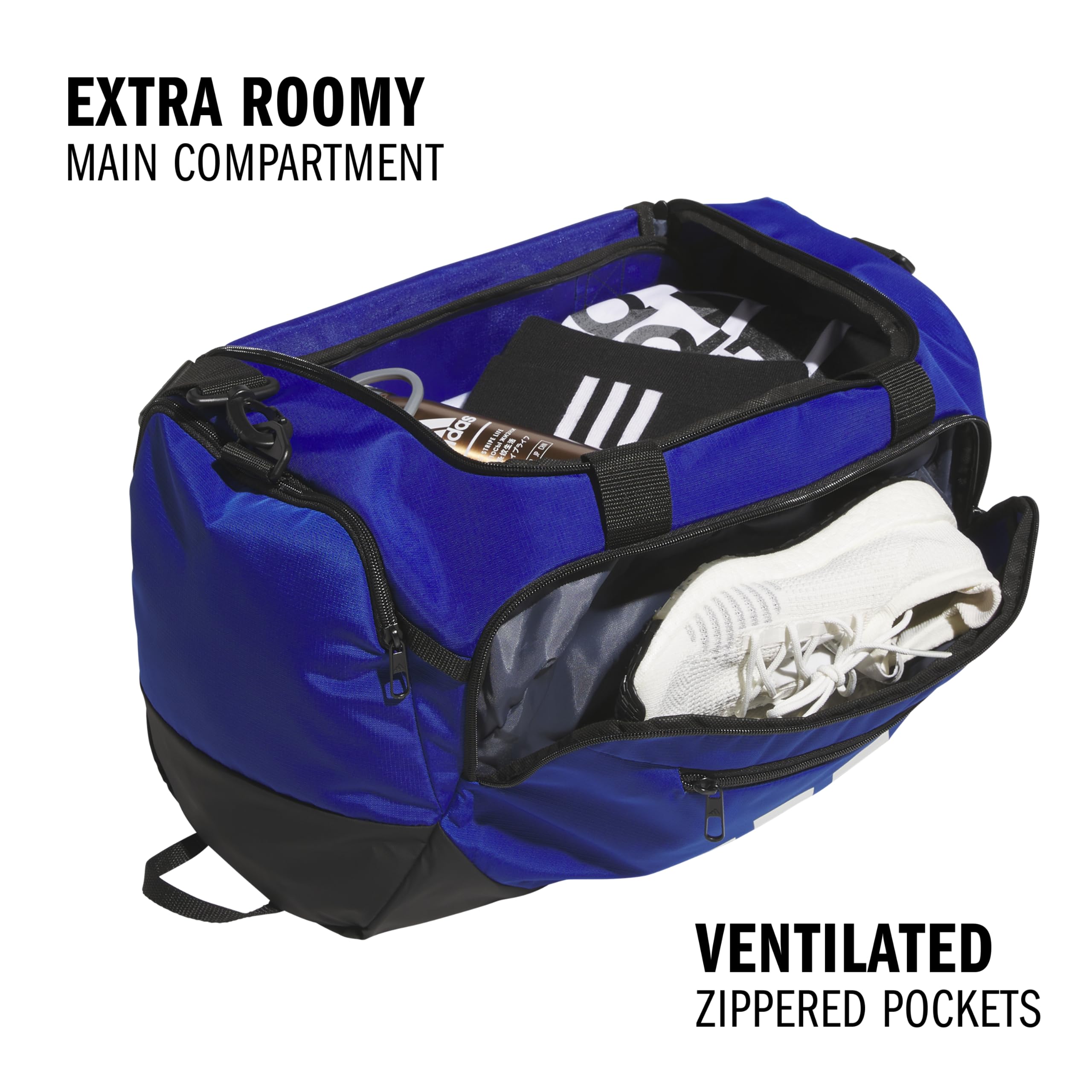 Adidas Defender 5.0 - Bolsa de Deporte Duradera para Hombre y Mujer, Azul Real, Talla S (42 L), Defender 5.0 - Bolsa de Deporte Duradera para Hombre y Mujer, Azul Rey, pequeño (42L), Defender 5.0