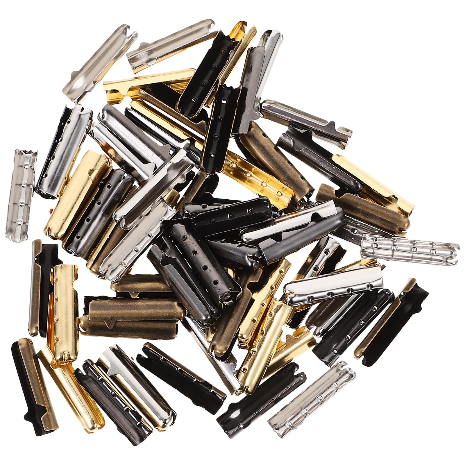 Healvian 80 Piezas de Puntas de Cobre para Cordones de Zapatos Forma Redonda, Ideales para Reparación y Embellecer Cordones, Fácil de Usar en Calzado