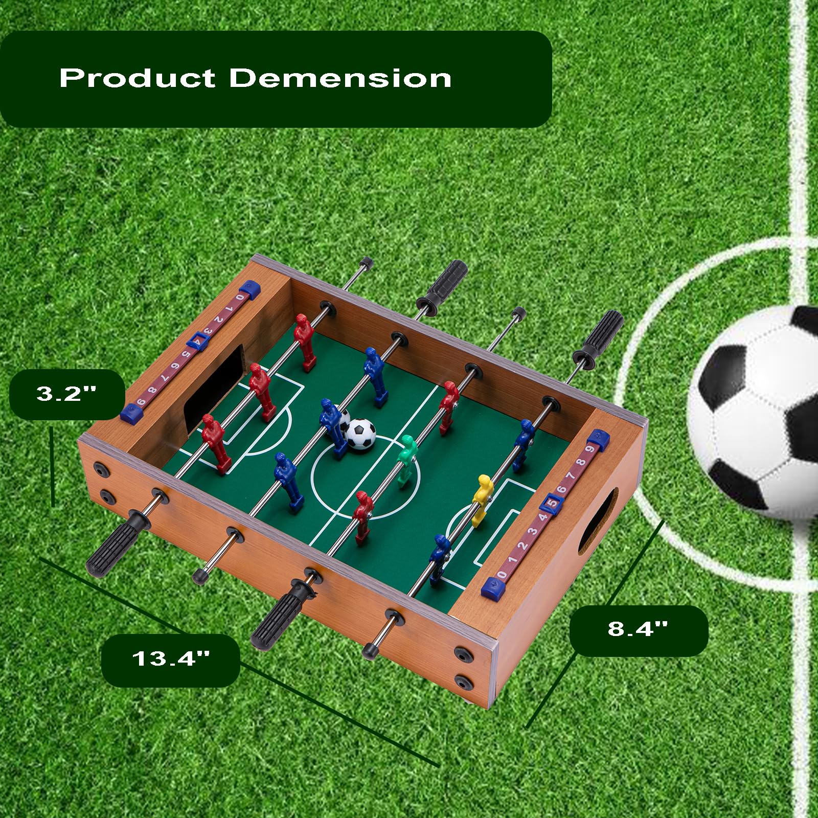 Mini baby-foot pour nuit en famille, cadeau créatif pour les amateurs de football, jeu de table en bois pour les voyages, les fêtes