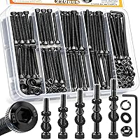 Vista 20 de Taiss 10 piezas de tornillos de cabeza hexagonal de 5/16-18x1, pernos para muebles, tornillos para muebles de acero inoxidable 304, pernos de 1/4