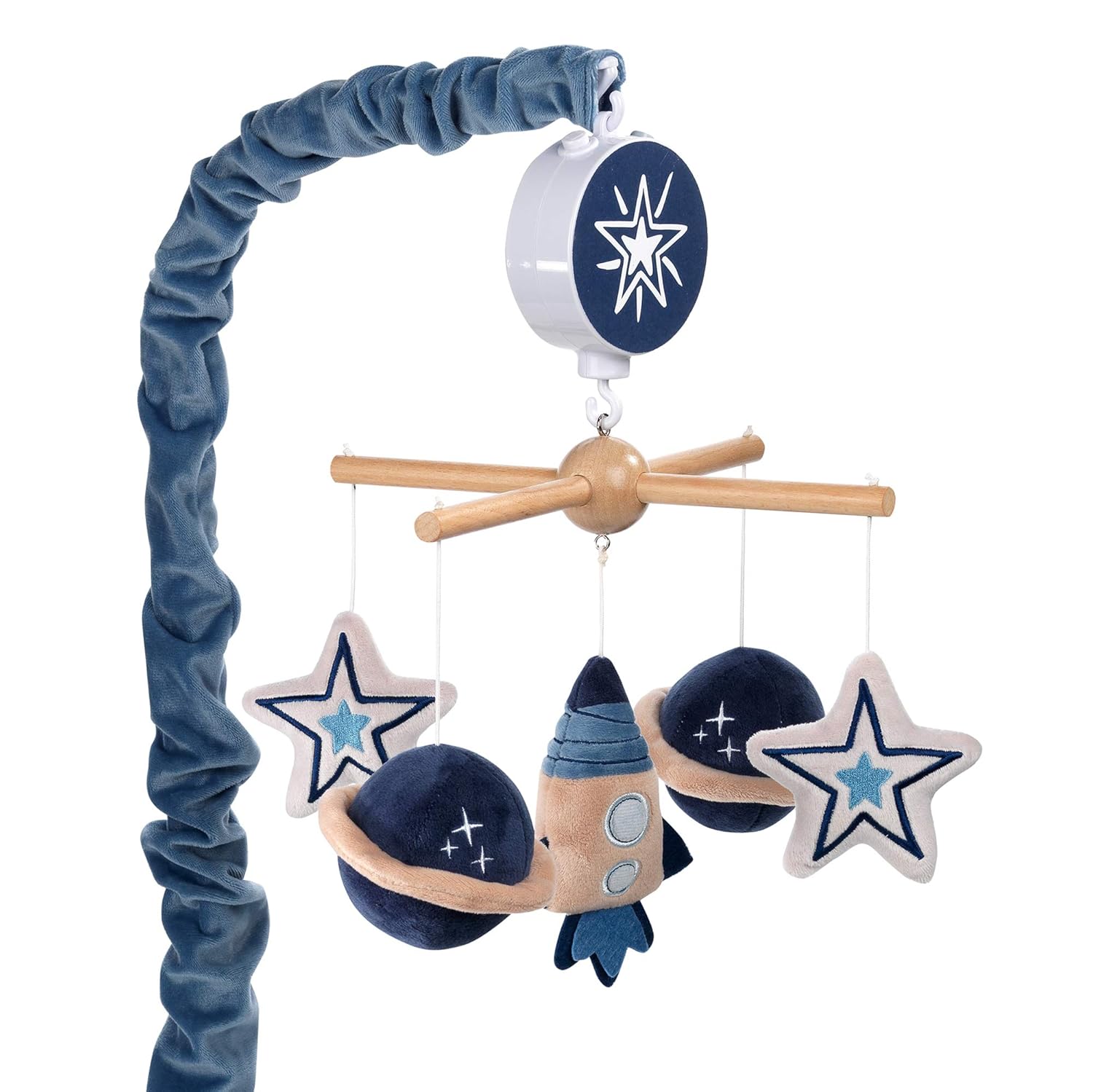 Lambs & Ivy Sky Rocket Planets/Stars Musical Baby Crib Mobile Soother Toy- Blue Lambs & Ivy Sky Rocket Planets/Stars Musical Baby Crib Mobile Soother Toy- Blue