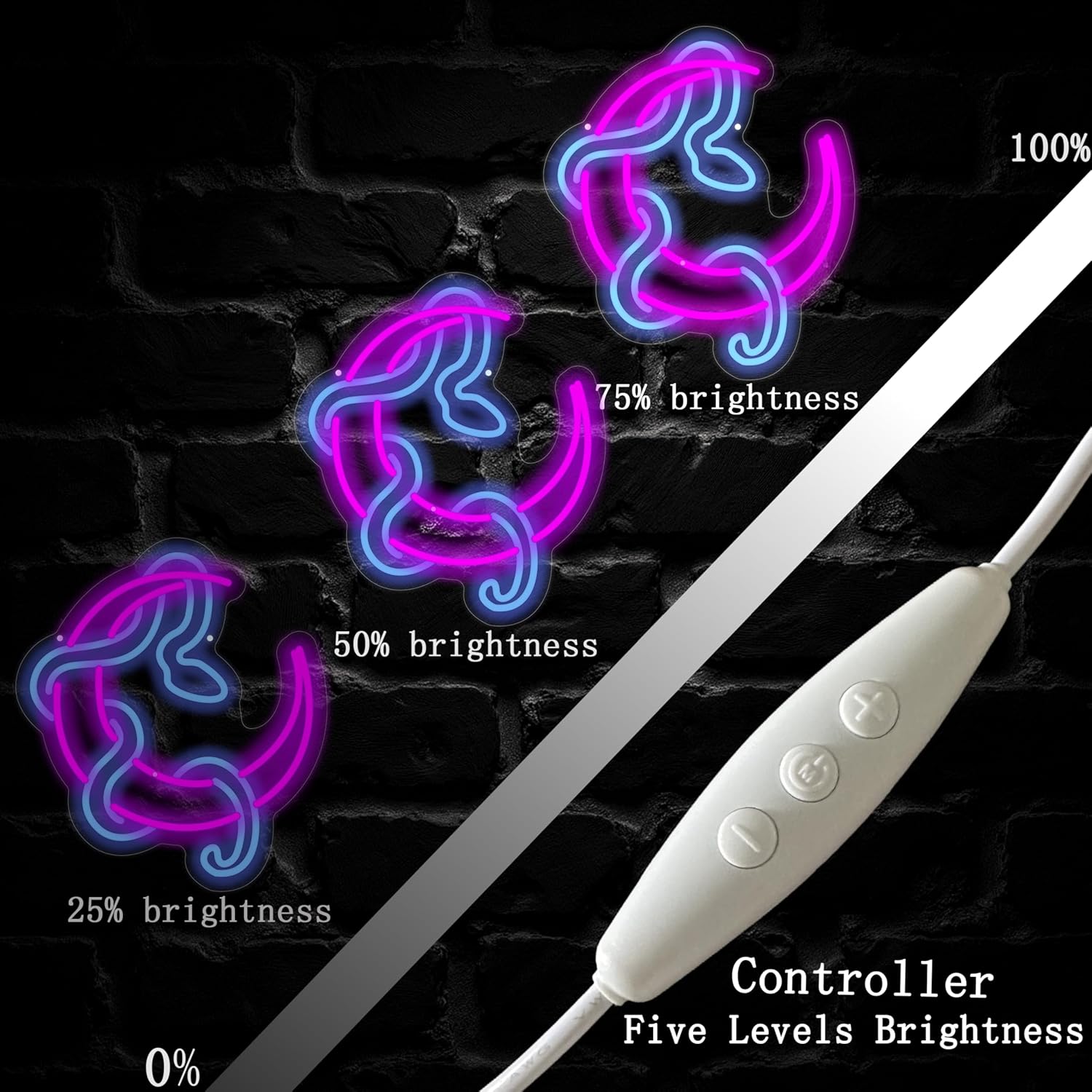 Snake on Moon Neon Sign, Animal Neon Sign, Neon sign Art Bedroom, Snake wall decor, Python Signs For Bedroom Beer Bar Neon Light Sign Hotel Party Club Office Art Lights for Kid Bedroom Man Cave Bar-Purple - Image 5