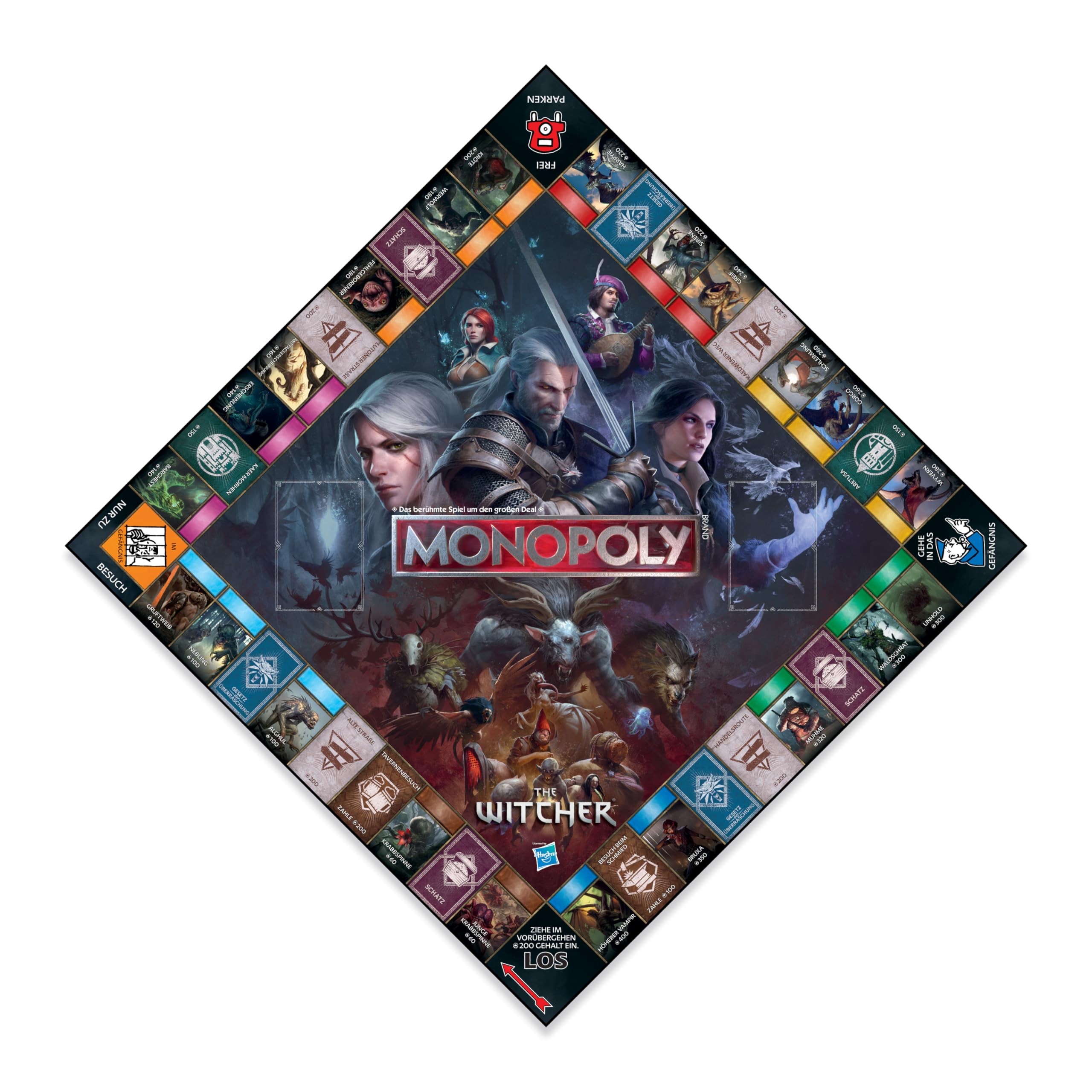 Winning Moves Monopoly The Witcher Edition – Monopoly – Juego para fans – Juegos familiares Estrategia Juego de mesa The Witcher – 2+ jugadores a partir de 18 años – Español