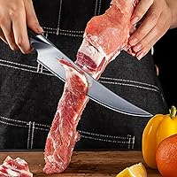Vista 7 de HOSHANHO Cuchillo deshuesador de 6 pulgadas, cuchillo de filete de acero inoxidable de alto carbono para pescado, cuchillos de fileteado de cocina
