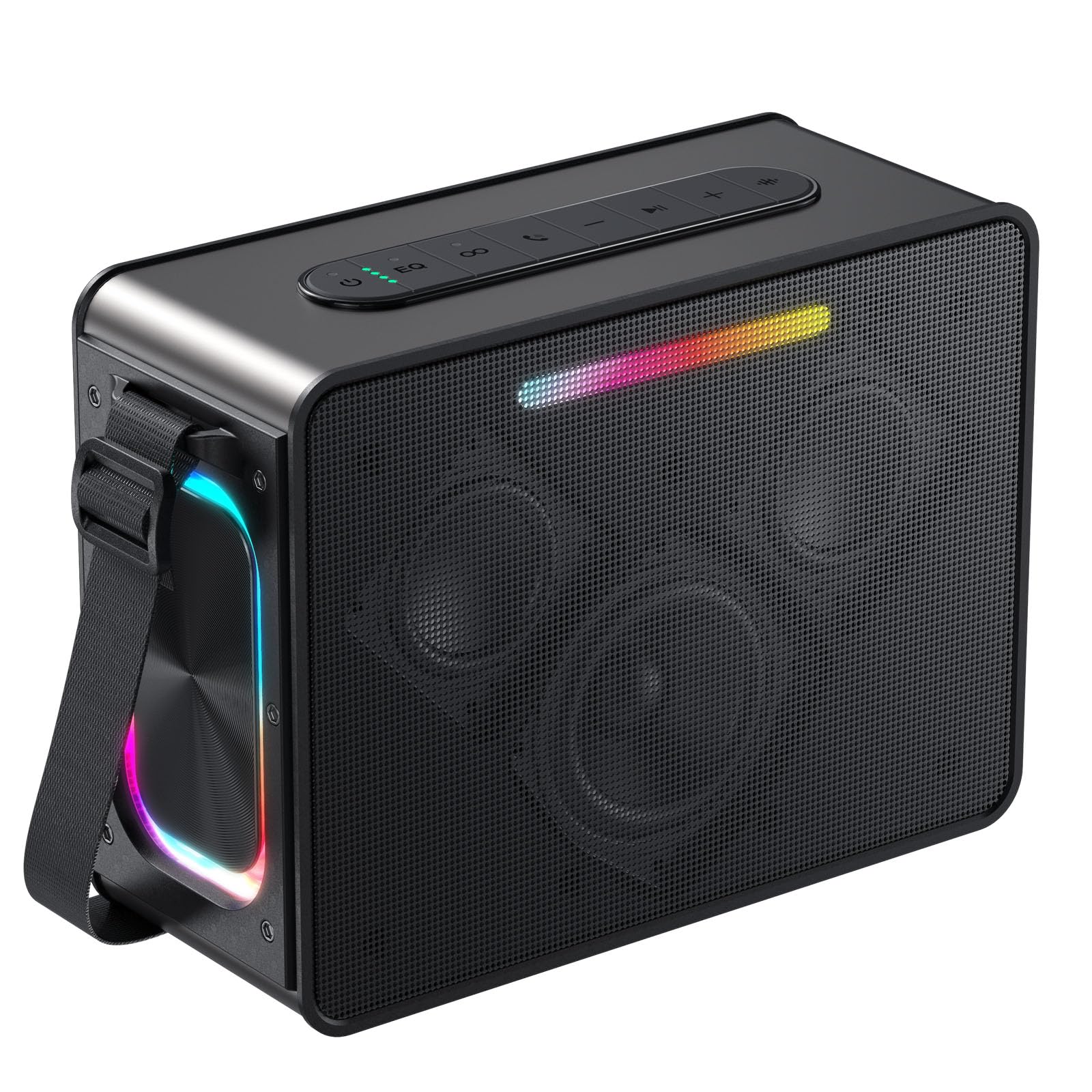 100W Peak Bluetooth Speaker Loud Wireless Portable Speaker IPX6 Waterproof Outdoor Speaker with LED Lights Powerful Stereo Sound