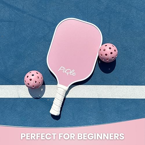 Miniatura 2 de Cute Pink Pickleball Paddle  Fiberglass Surface Pickleball Racket with Comfort Cushion Grip Single Racket, Set of 2 Pink Pickleball Paddle, 2