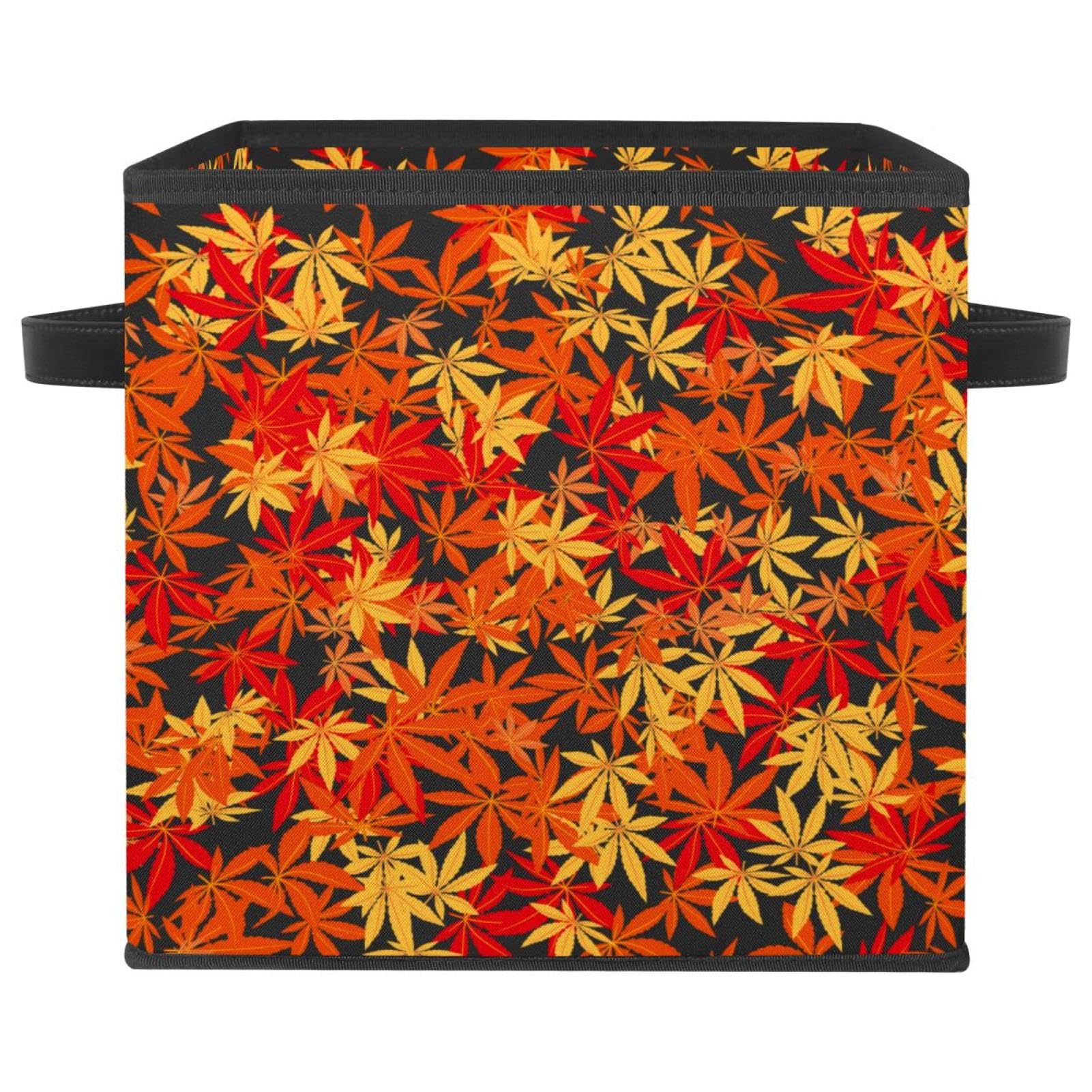 Boîte de rangement pliable en tissu érable pour placard et maison