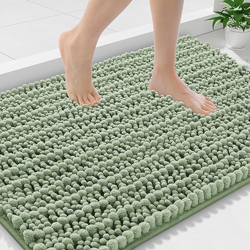 Miniatura 205 de Smiry Alfombras de Baño 24 x 16 pulgadas, Tapetes de Baño de Chenilla Extra Suaves y Absorbentes, Respaldo de Goma Antideslizante, Lavable a Azul