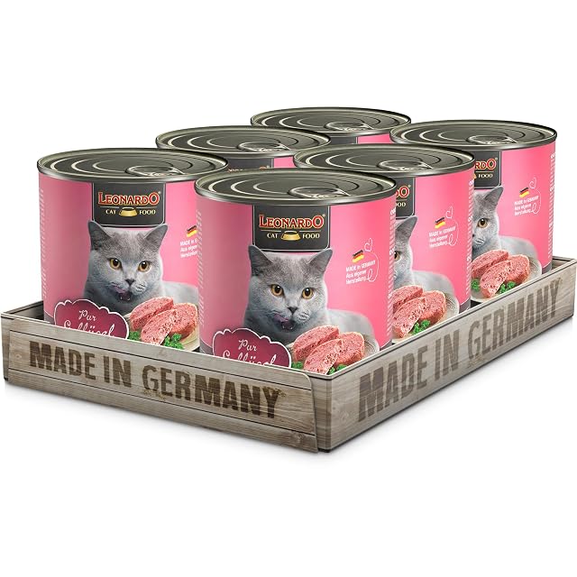 Leonardo Alimento húmedo Gato Puro EN Ave 6X800GR LATAS