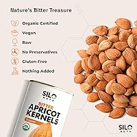 Vista 6 de SILO Nuts Núcleos de albaricoque amargo orgánico - 16 oz Semillas de albaricoque amargo orgánico certificado USDA - Natural y sin OMG, núcleos