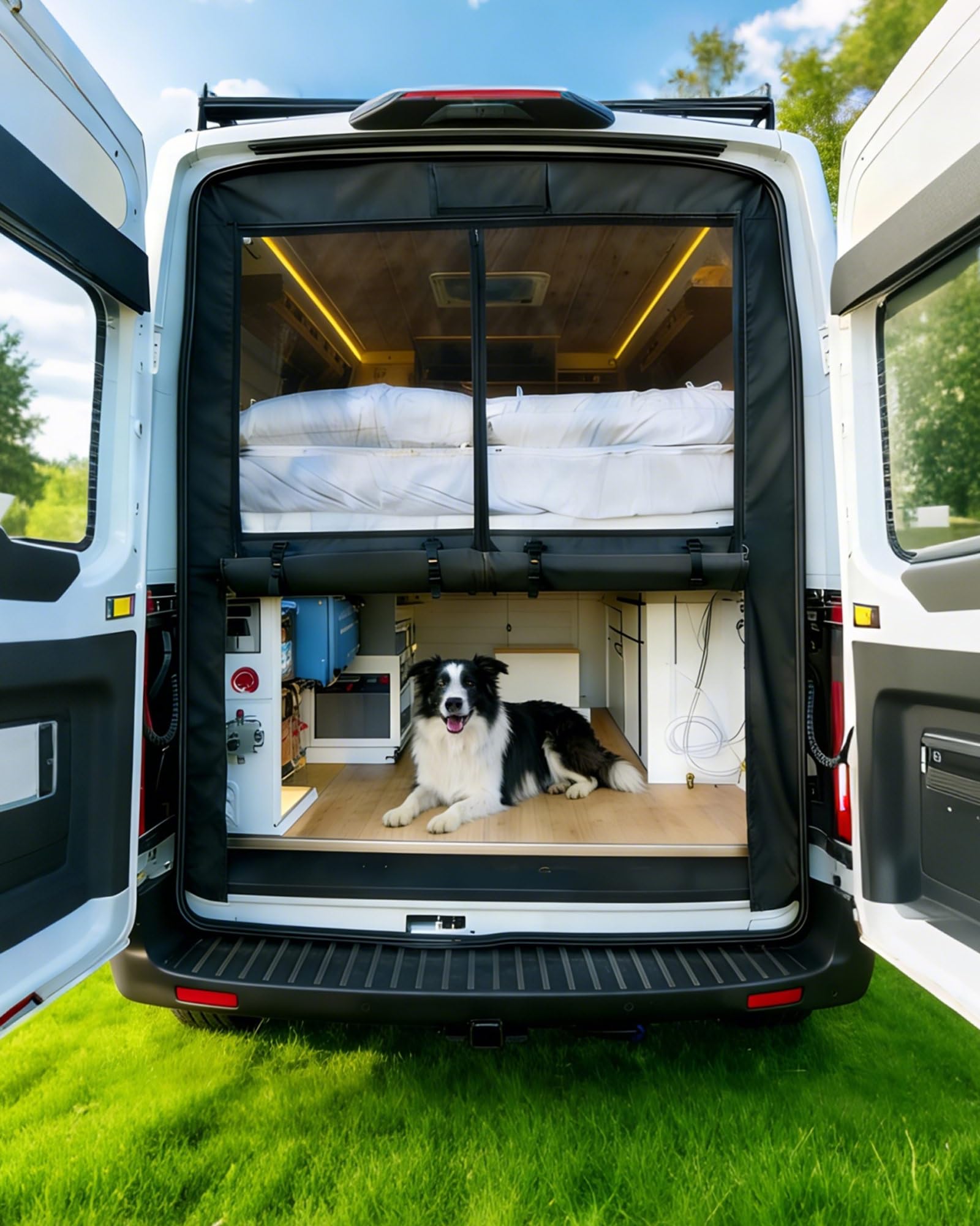 Photo 1 of MELIPRON Van Bug Screen for Ford Transit Medium Roof Rear Door