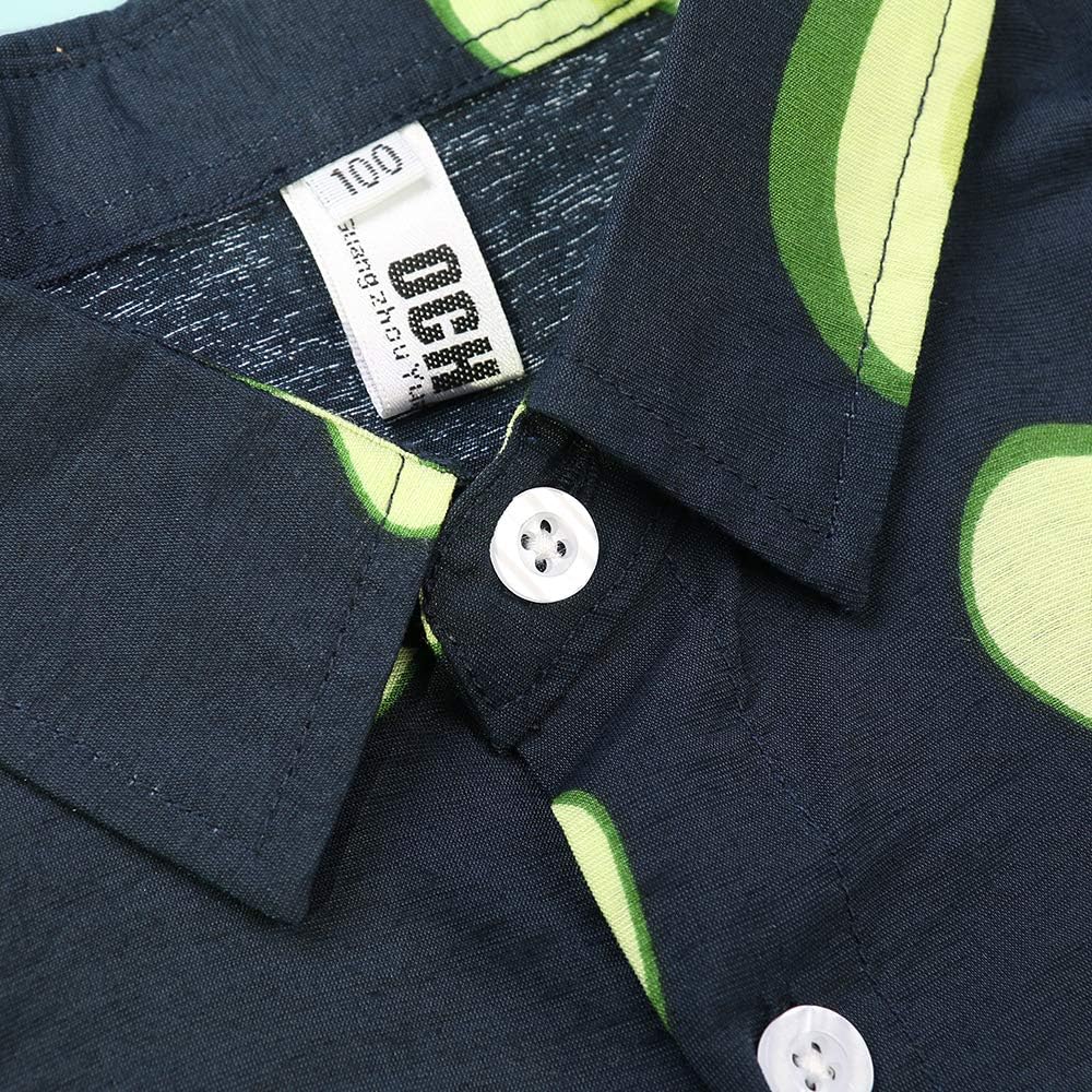 OCHENTA Boys Hawaiian Shirt Short Sleeve Button Down Tropical Beach Aloha Shirts for Toddler/Youth Big Kids, Summer Outfits - Image 3