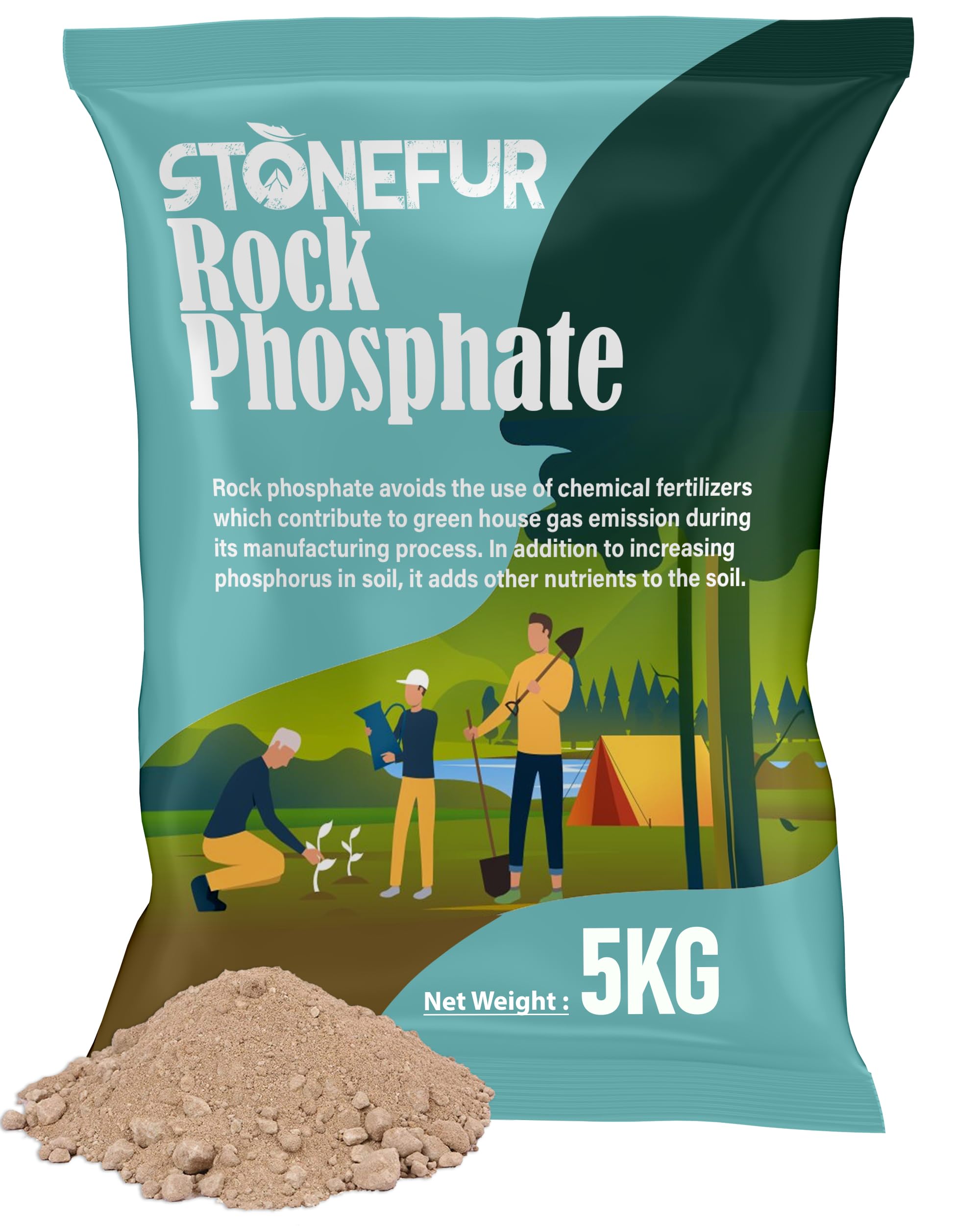 STONEFUR Rock Phosphate Fertilizer for All Plants/Rock Phosphate fertilizers for plants home garden 5kg (B0CBMN83X8) Amazon Price History, Amazon Price Tracker