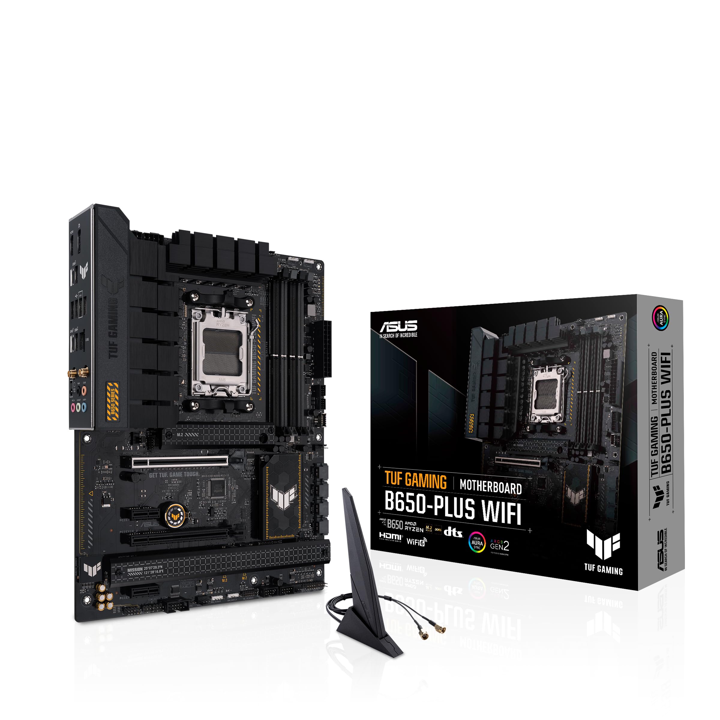 ASUS TUF Gaming B850-PLUS Mainboard Sockel AMD AM5 (AMD B850, ATX, PCIe 5.0, WiFi 7, 2X M.2, Aura Sync)